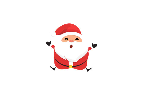 A Modern Santa Illustration for Holiday Graphics