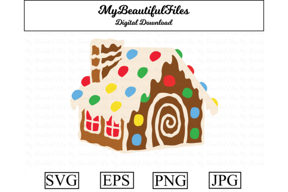 Christmas Candy House: A Festive Graphic for Local Brands
