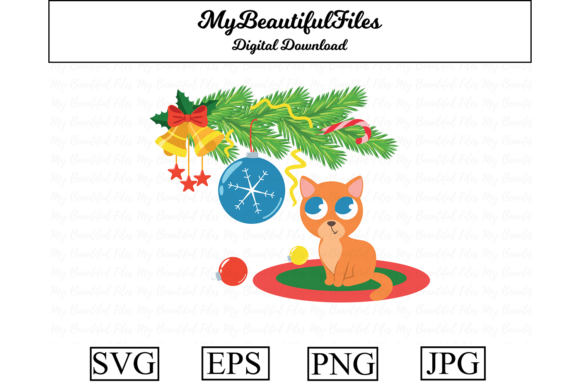 Christmas Cat Clipart for Creative Graphics