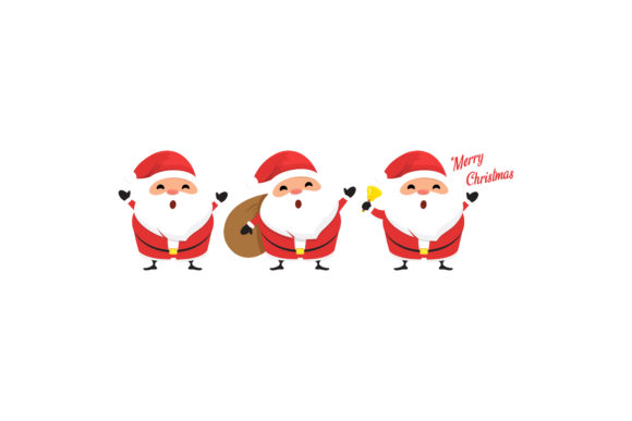 Christmas Character Santa Vector Set: Perfect for Festive Graphics and Illustrations