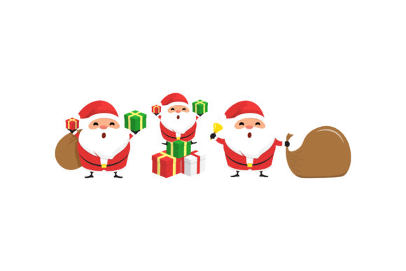Christmas Characters Santa Vectors Set: A Must for Holiday Graphics