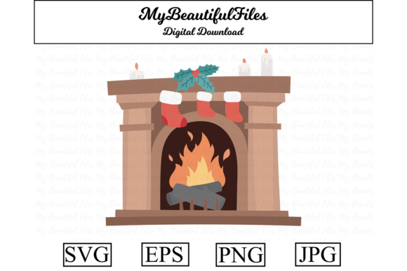 Christmas Decorated Fireplace Design: A Festive Graphics Review