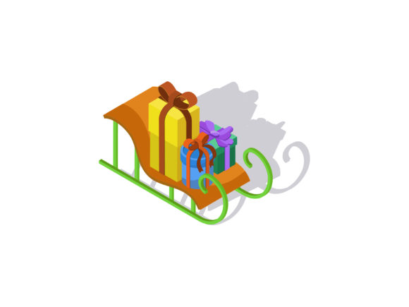 Christmas Illustration 3D Santa Cart: A Versatile Graphics Asset