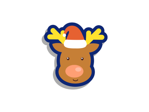 Christmas Illustration Cute Reindeer: A Versatile Graphics Asset