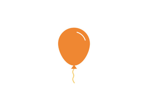 Christmas Illustration Orange Balloon: A Versatile Graphics Asset