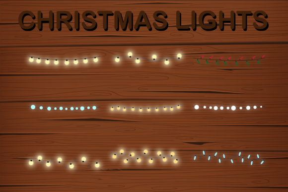 Christmas Light Clipart: A Festive Embroidery Design