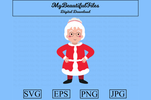 Christmas Mrs. Claus Clipart for Festive Graphics
