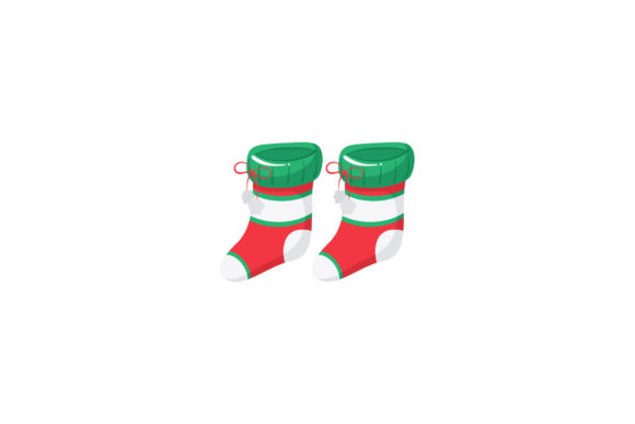 Christmas Socks Outfit Illustration for Festive Branding