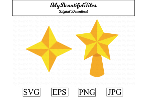 Christmas Star Clipart: A Festive Graphic for Local Brands