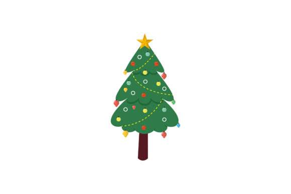 Christmas Tree Vector Asset: A Festive Embroidery Design