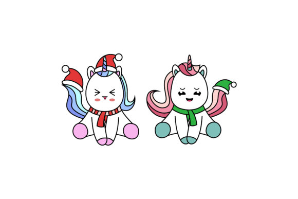 Christmas Unicorn Graphics for Festive Branding