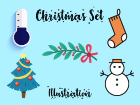 Christmas Vector Bundle Set for Kids 22: Graphics & Illustrations