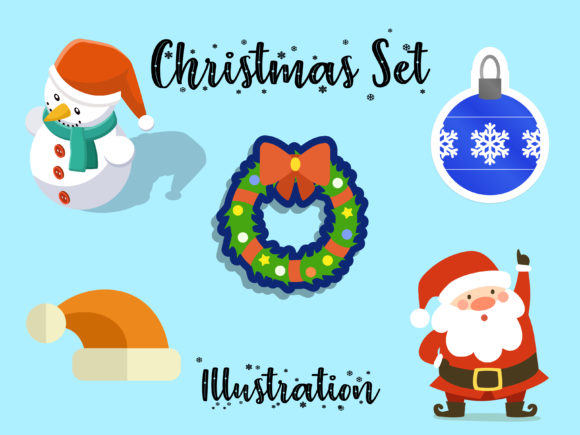 Christmas Vector Bundle Set for Kids 35: Graphics & Illustrations