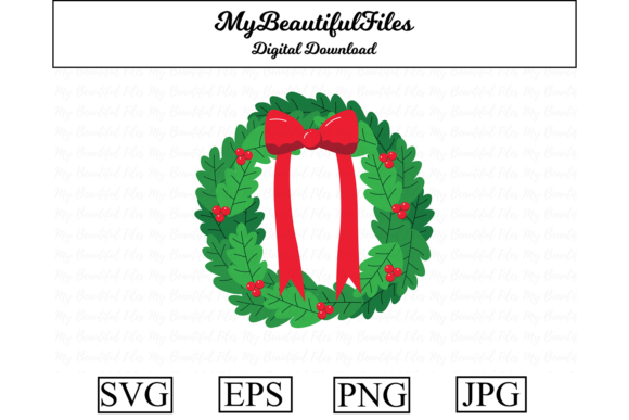 Christmas Wreath Clipart: A Versatile Graphic for Branding