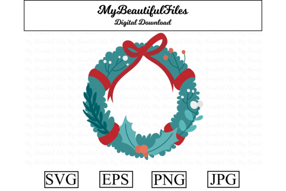 Christmas Wreath Clipart: A Versatile Graphic for Holiday Designs