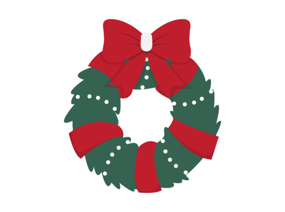 Christmas Wreath Vector for Embroidery