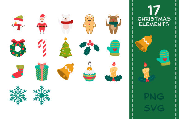 Cute Christmas Clipart Graphics for Crafting Brand Identity