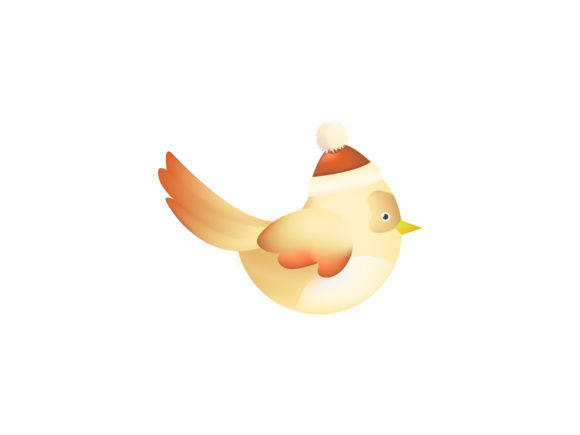 Reviewing a Cozy Yellow Bird Christmas Illustration for Crafting
