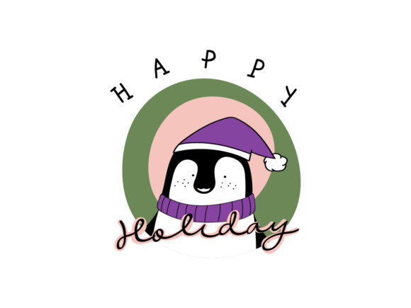 The Christmas Penguin Hat Graphic for Seasonal Campaigns
