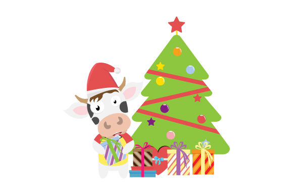 Using a Christmas Cow Illustration for Blog Graphics & Editorial Content